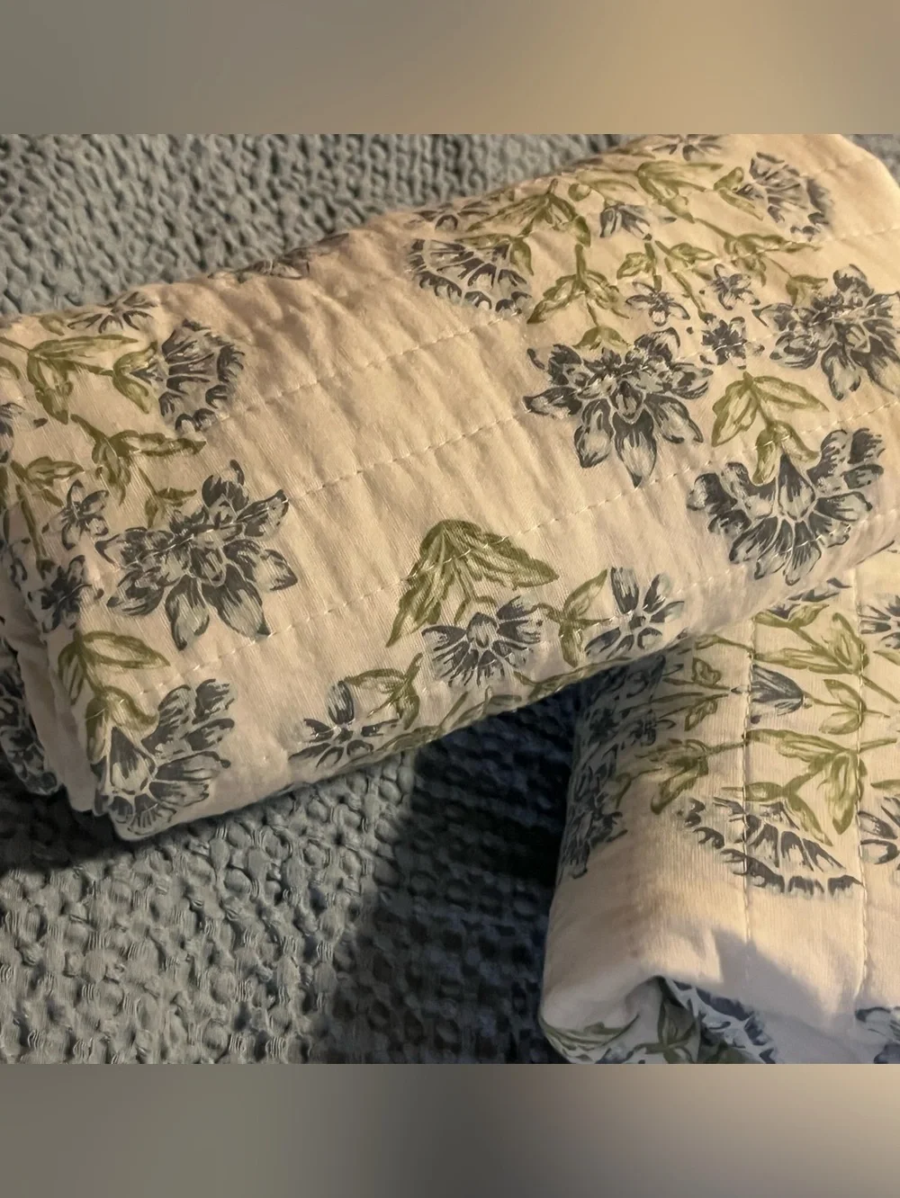 Willow Roads~ 2 shams Artisan White Quilted Pillow Shams ~ Cotton